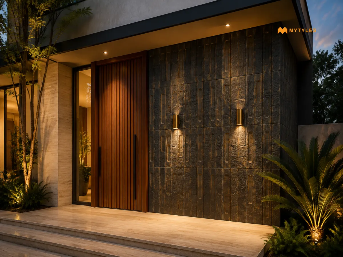 Black Elevation Wall Tile in Portico